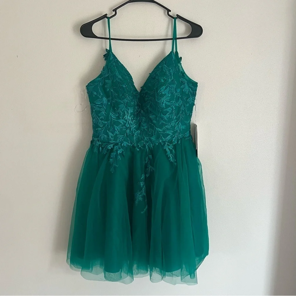 stacees homecoming dresses A-Line Strapless Bubble Dress with Pleats a shimmering sequin corset boning bodice Celadon Homecoming Dresses | Stacees